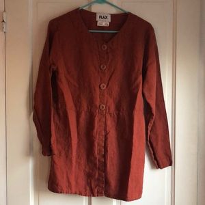 Red linen tunic
